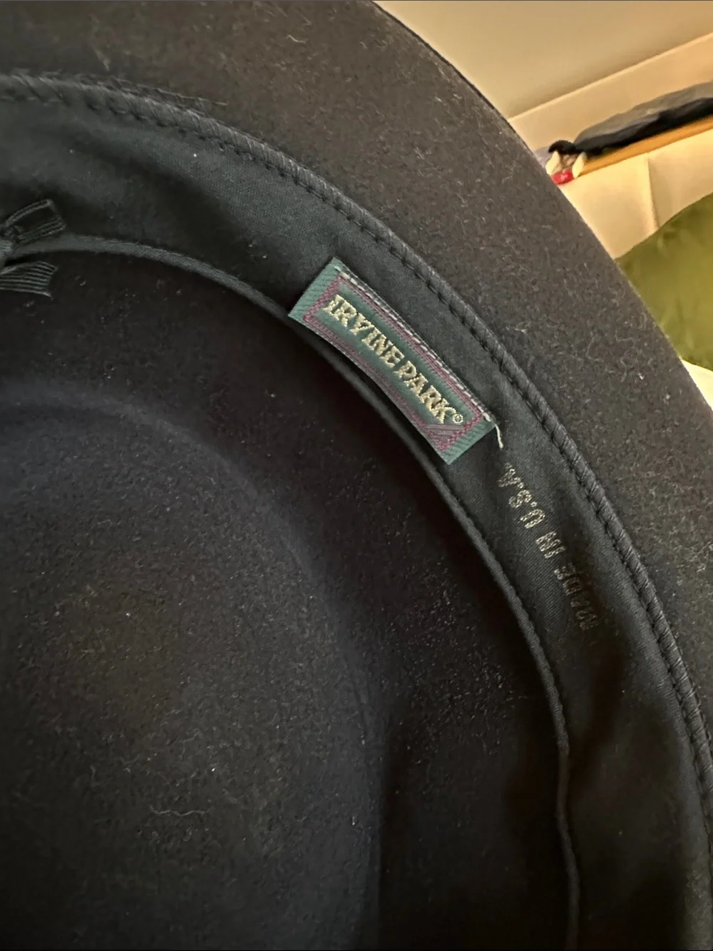 Irvine Park - Black 100% Wool Rancher Hat with Leather Strap Detail - M